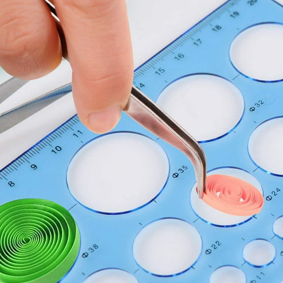 GOOHOCHY Quilling Paper Set with Stainless Steel Tools and Comfortable Plastic Pen for DIY Crafts Assorted Color