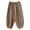 Khaki, variant on Borniu Capri Pants for Women Summer Casual Elastic High Waist Linen Pants Straight Wide Leg Cropped Trouser Capri Pants