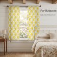 thumbnail image 3 of Yellow Floral Farmhouse Sheer Curtains 63 Inch Length 2 Panels Set, Rustic Flowers Blossom Voile Window Treatment Rod Pocket Curtains Sheers Drapes for Bedroom/Living Room/Kitchen 52x"63"x2, 3 of 8