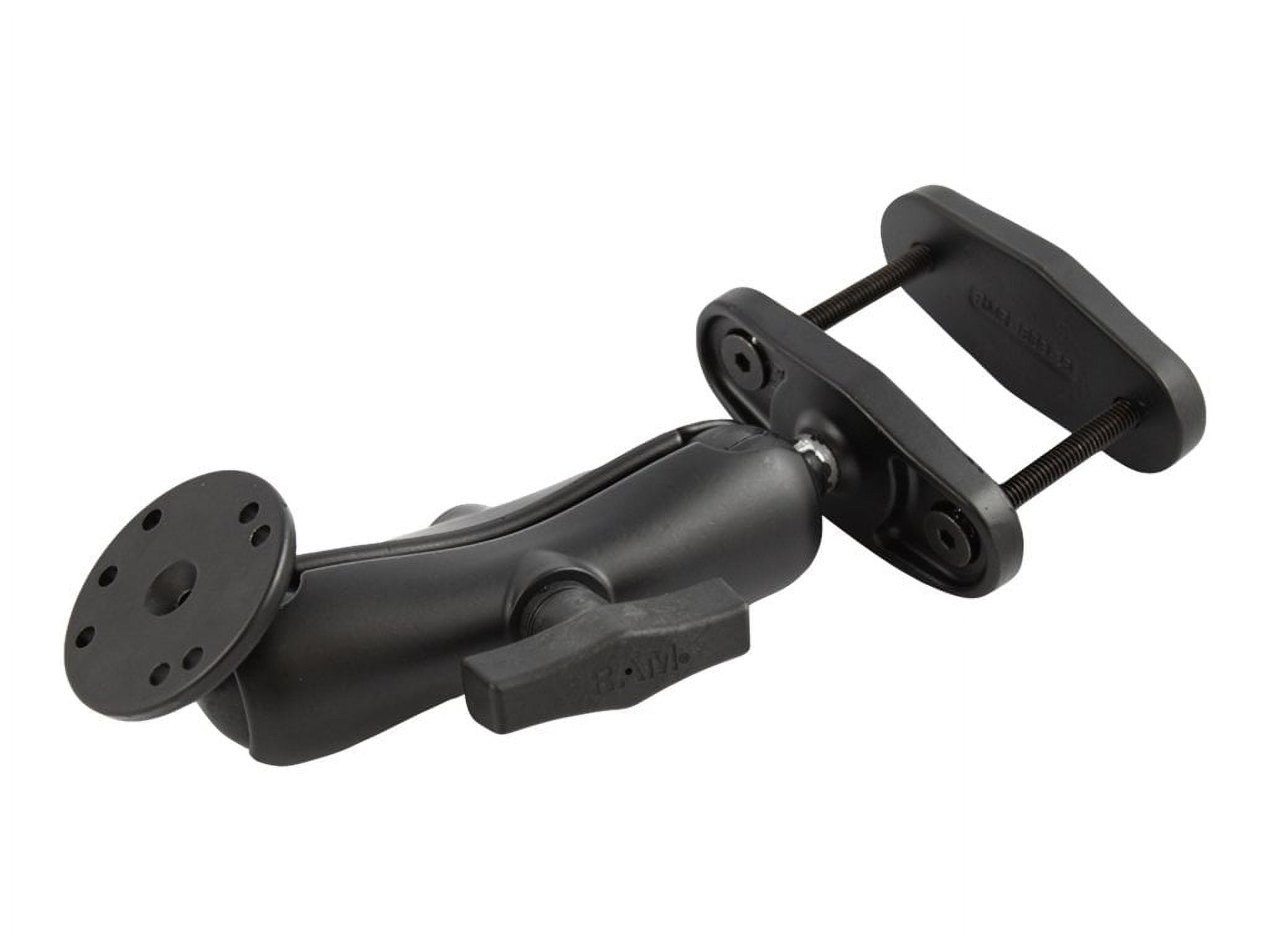 RAM-101U-247-25 RAM Mounts 2.5" Max Width Clamp Mount with C Size 1.5" Ball Double Socket Arm & 2.5" Round Plate AMPs Hole Pattern