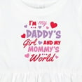 thumbnail image 4 of Inktastic Valentine's Day I'm My Daddy's Girl and My Mommy's World Girls Baby Dress, 4 of 5