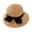 Coffee, variant on Shadoumai Straw Bucket Hat Women Beach Hat Handmade Natural Raffia Woven Flat Sun Hats Men Travel Cap