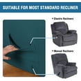 thumbnail image 4 of Super Stretch Couch Covers Recliner Covers Recliner Chair Covers Form Fitted Standard / Oversized Power Lift Reclining Slipcovers, Feature Soft Thick Jacquard, Deep Teal, 1 Pack, 4 of 7
