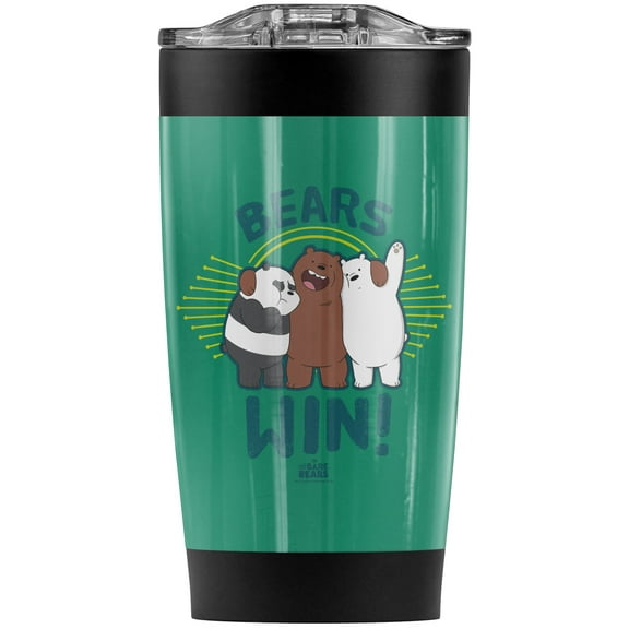 We Bare Bears/Bears Win Stainless Steel Tumbler 20 oz Coffee Travel Mug/Cup, Vacuum Insulated & Double Wall with Leakproof Sliding Lid | Great for Hot Drinks and Cold Beverages