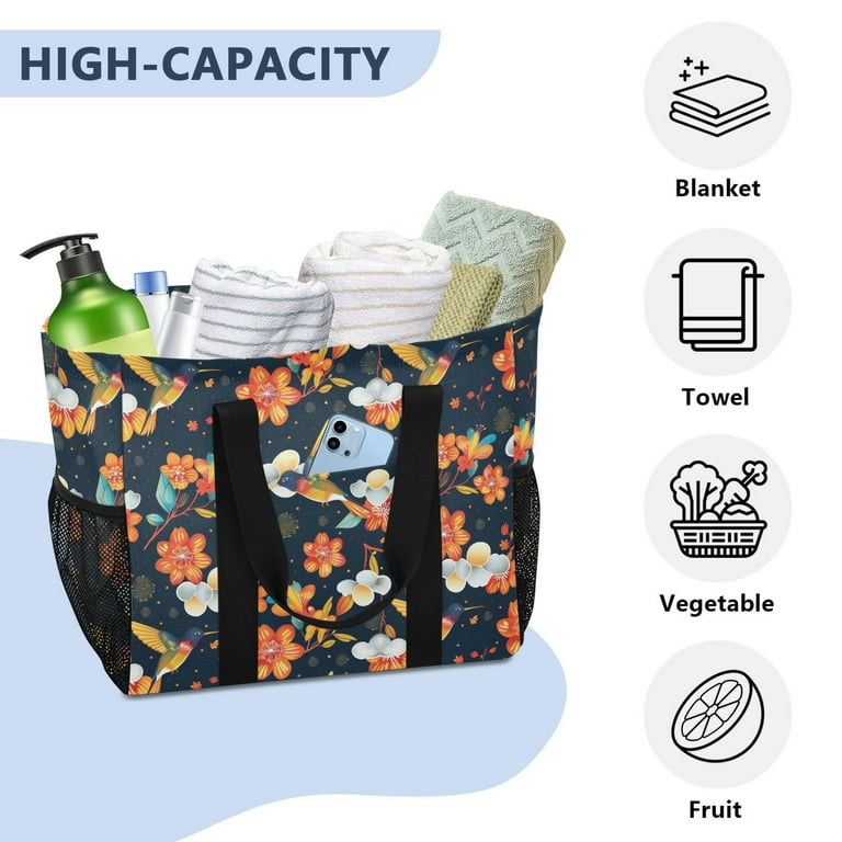 Tote Bag Best Reusable Produce Bags 2019 Hummingbirds And Flowers