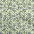 thumbnail image 1 of oneOone Cotton Silk Light Yellow Fabric Asian Suzani Sewing Craft Projects Fabric Prints By Yard 42 Inch Wide, 1 of 5