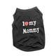 thumbnail image 1 of I Love Mommy Chaleco Camiseta sin mangas para perro Chaleco con estampado de letras Camisetas cómodas para perros Ropa para perros y gatos para gatos xs negro, 1 of 10