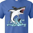 thumbnail image 4 of Inktastic Great White Shark Jumping T-Shirt, 4 of 5