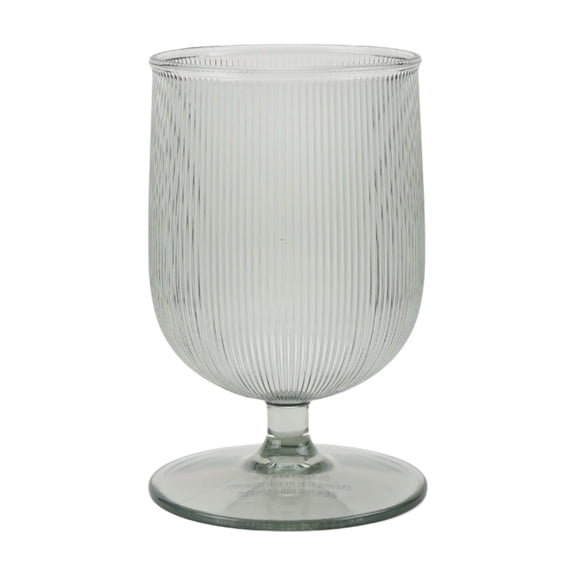 Better Homes and Gardens Ribbed 12-Ounce Tritan Green Goblet for Everyday Use