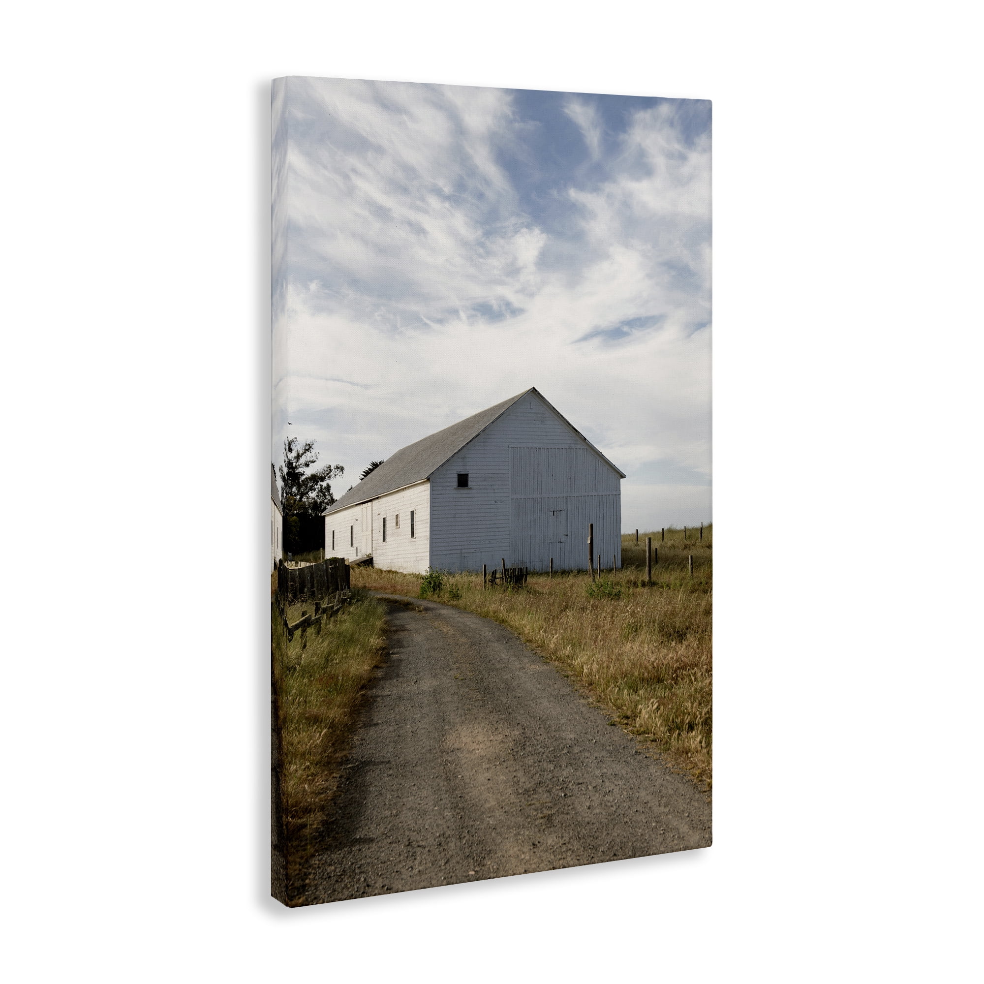 Stupell Industries Receding Road to Barn Landscape & Nature Photography Wrapped Canvas Art Print Wall Art, 20 x 30