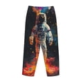 thumbnail image 3 of Lsque Astronaut Cosmic Rainbow Print Women's Pajama Pants, Lounge Pant - Comfortable Home Wear,Elastic Waistband, Stylish Design-Medium, 3 of 9