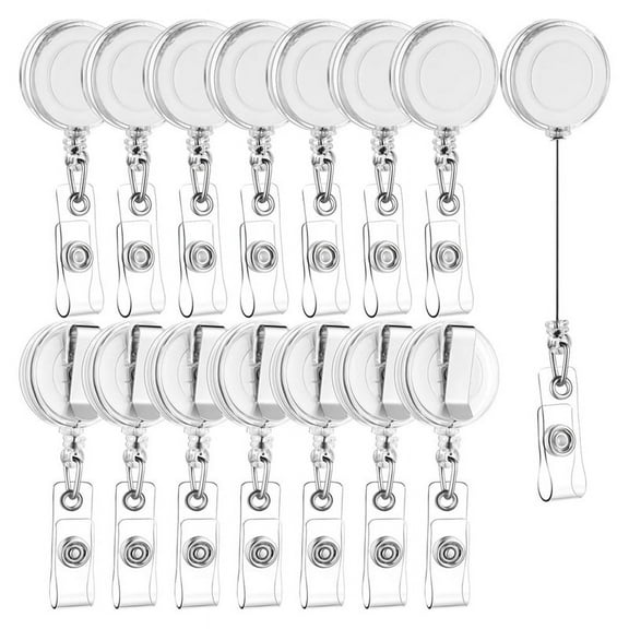 100 PCS Retractable Badge Reel Clips ID Card Holder Reel,A