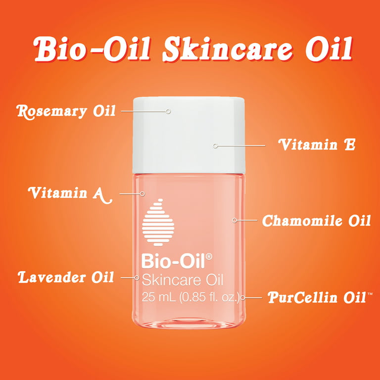 Bio-Oil Skincare Body Oil, Serum for Scars and Stretchmarks, Face  Moisturizer Dry Skin, Non-Greasy, Dermatologist Recommended,  Non-Comedogenic, For