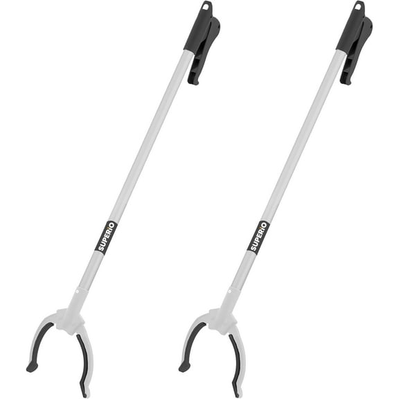 Grabber Reacher Tool, Extra Long Grabber Trash Picker, Hand Gripper, Claw Grabber, Arm Extension, Reaching Assist Tool for Elderly, Disabled, or After Surgery Recovery 32" 2-Pack by Superio