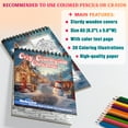 thumbnail image 3 of Netecom Cozy Countryside Christmas Coloring Book Spiral Bound for Adults, Wooden Cover, 30 Festive Coloring Pages of Winter Landscape for Stress Relief and Relaxation, 3 of 6