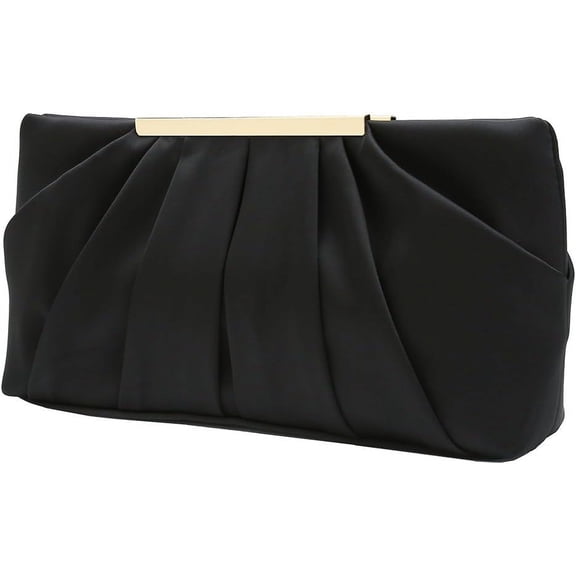 mirlewaiy Clutch Evening Bag Elegant Pleated Satin Formal Handbag Simple Classy Purse for Women