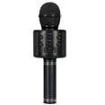 thumbnail image 1 of Micrófono de Karaoke para Niña: 7 8 9 10 Años Niña Regalos| Niña Juguetes Edad 3 4 5 6| Micrófono de canto inalámbrico Bluetooth con luz LED|Cumpleaños para niña niño (negro) WD.WDQZL Hogar, 1 of 7