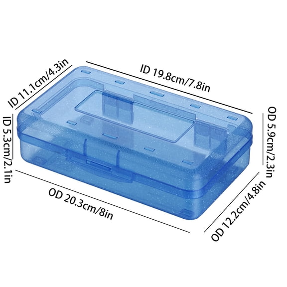 Tdxkok Pearl Plastic Pencil Case,Large Capacity Transparent Stationery Organizer