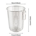 thumbnail image 3 of Metal Strainer With Handle for Hot Pot and Deep Frying Mesh Colander - Kitchen Tool for Pasta Food Preparation and Cooking, 3 of 9