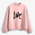 thumbnail image 4 of YABCSAZ Women's Oversized Pullover Long Sleeves Graphic Fleece Sweatshirts Casual Loose fit Winter Warm Basic Pullover Crewneck Sweatshirt Tops without Pockets, 4 of 5