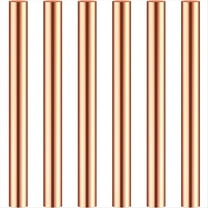 6Pcs Pure Copper Round Rod 3.94inch Length 0.39inch Diameter Bare Solid Metal Rod Copper Bar Lathe Bar Stock