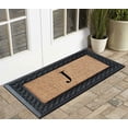 thumbnail image 5 of A1 Home Collections Paisley Rubber and Coir Outdoor Doormat, Non-Slip Backing, Black/Beige 23 x 38, 5 of 7