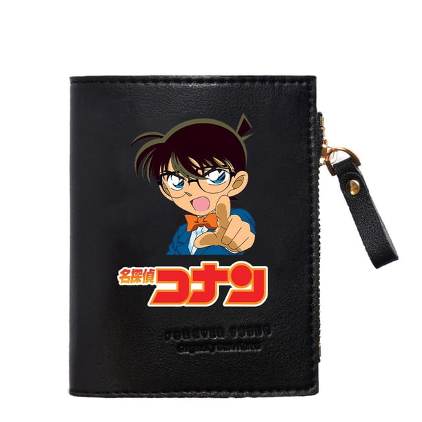 Cartera de piel sintética con personajes de anime de Conans Edogawas de Wallet Detective