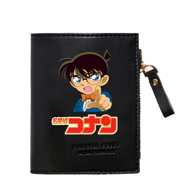 Cartera de piel sintética con personajes de anime de Conans Edogawas de Wallet Detective