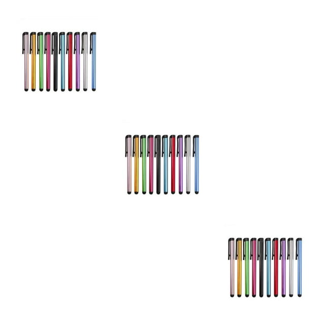 Maytalsory Pack of 10 Touch Screen Pen Soft Head Mobile Phone Tablet Notebook Capacitive Pencil Pocket Dairy Drawing Gift 3Set