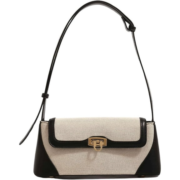 Women's Color Block Shoulder Bag Top Handle Hobo Handbag Purses