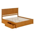thumbnail image 2 of AFI Madison King Wood Platform Bed with Footboard and Storage Drawers, Light Toffee, 2 of 6