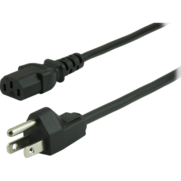 GE 10 ft AC Replacement AC Power Cord, Black, 34507