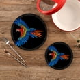 thumbnail image 2 of SKYSONIC Macaw Bird Colorful Pot Holders Trivets, 2 Pcs Heat Resistant Trivets,Vintage Theme Retro Cotton Thread Weave Mats for Hot Pads Pans Pot Bowl Teapot for Kitchen Decor, 2 of 7