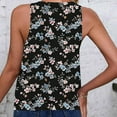 thumbnail image 4 of Sentmoon Going out Tops Sleeveless V Neck 2025 Summer Tank Top for Women Loose Floral Print Boho Hawaiian Shirt Soft and Comfortable Ladies for Lounge at Home Black S, 4 of 4