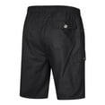 thumbnail image 4 of Aayomet Men'S Shorts Mens Solid Color Button Plus Size Casual All Match Shorts Fashionable Woven Cargo Pants 6 Foam Black,2XL, 4 of 4