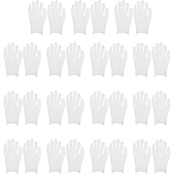 Moisturizing Gloves White Cotton Gloves for Men and Women, 15 Pairs, Eczema Honey