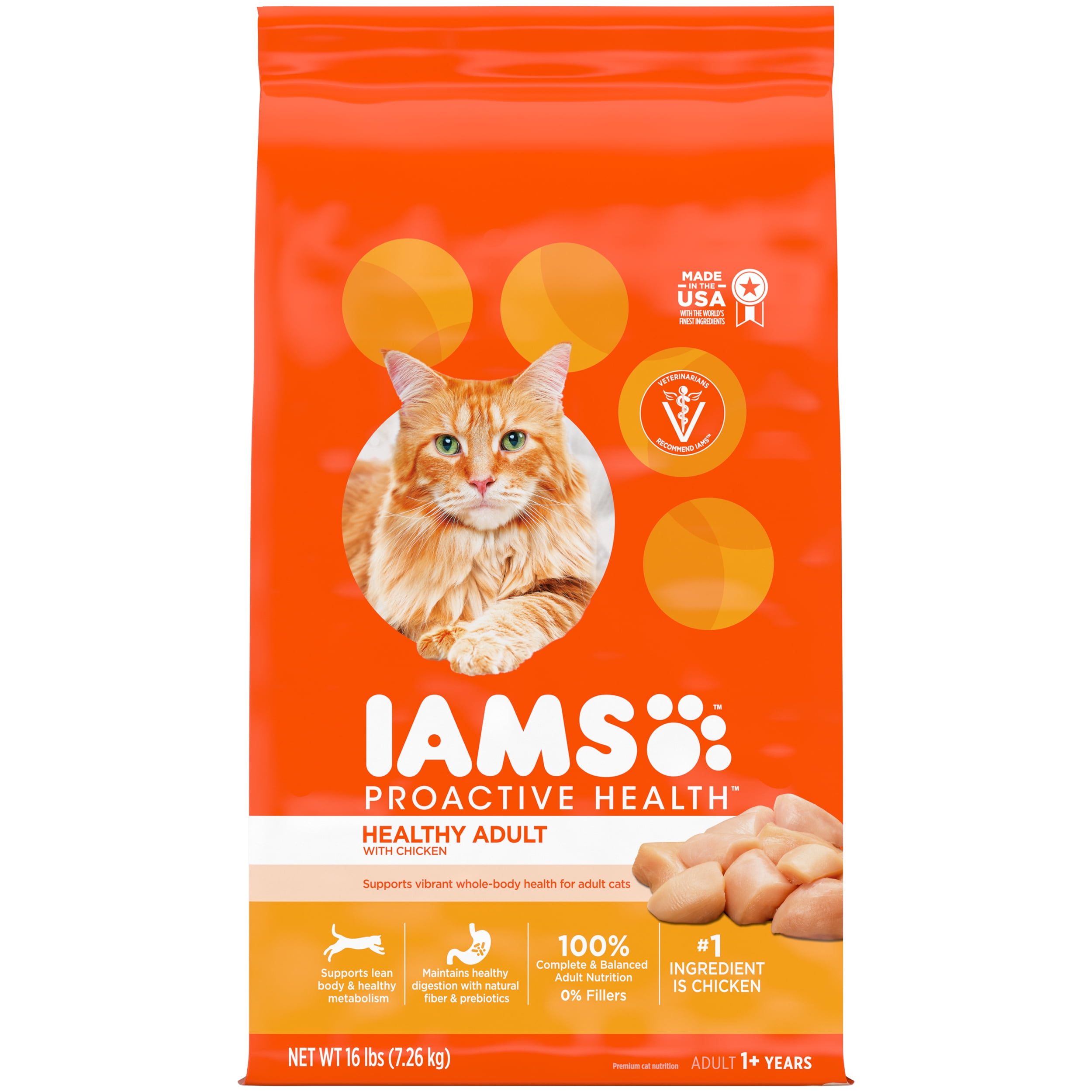 IAMS PROACTIVE HEALTH Healthy Adult Dry Cat Food With Chicken 16 Lb 