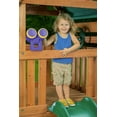 thumbnail image 5 of Creative Cedar Designs Mountain View Lodge Cedar Swingset with Wooden Roof, Monkey Bars, Climbing Wall & Rope, Slide, Sandbox, Belt Swings and Trapeze, 5 of 11