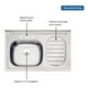 thumbnail image 3 of Fregadero Tarja Acero Inox Empotrar 80x50cm Tramontina Tramontina 93410535, 3 of 5