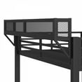 thumbnail image 6 of Twin XL over Twin XL Bunk Bed with Storage Shelves and Drawers,Multifunctional Metal Bunk Beds with USB Ports and LED Lights, Lower Bed that can be converted into a sofa, Black, 6 of 18