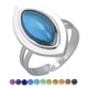thumbnail image 5 of Anillo de humor de 9 Uds., tamaño ajustable, conjunto de anillos que cambian de Color ovalados originales, joyería Rojo Verde, 5 of 5