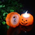 thumbnail image 3 of Halloween Tea Light Pumpkin Flameless Long Lasting Candle Light LED Tealight, 3 of 10