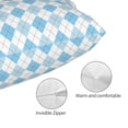 thumbnail image 3 of Balery Blue and White Squares Funda de Cojín Estampada, Regalos para Mujeres, Regalos de Amor para Ella, Regalos para Novia o Esposa, Funda de Almohada-14"x20", 3 of 6