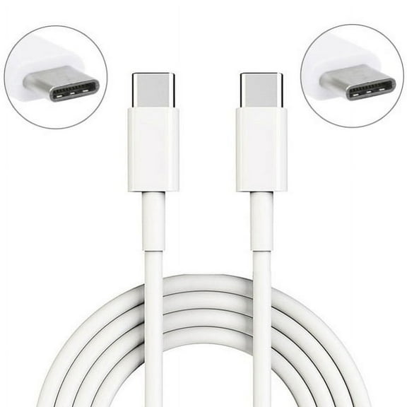 6ft USB Cable for Alcatel 3V (2019) Phone - Type-C to Type-C Charger Cord Power Wire Sync [C-to-C] White Fast Long Y8L