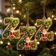 thumbnail image 3 of BSJJY Christmas Initial Z Ornament, Personalized Acrylic Letter Tree Pendant, 3.15x2.36in, Festive Home Decor for Family Dinner, 3 of 6