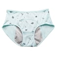 thumbnail image 6 of FINALGANG Girls Cartoon Prints High Waisted Briefs Kids Teen Breathable Stretchy Underwear For Casual Daily Wear Blue S, 6 of 7