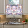 thumbnail image 6 of Unicorns and Rainbows Clouds Stars Kitchen Curtains Half Tier Curtain 2 Rod Pockets Bathroom Bedroom Cupborad Living Room 27"x24", 6 of 8