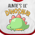 thumbnail image 4 of Inktastic Auntie's Lil' Dinosaur with Cute Stegosaurus Boys or Girls Baby Bib, 4 of 4