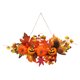 thumbnail image 2 of Uuiauoio Harvest Halloween Wreath with Pumpkin and Maple Leaf, Autumn Festival Door Hanging for Indoor Outdoor Decor, Thanksgiving and Halloween Party Decoration, 2 of 6