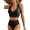 AA Black, variant on Women's High Waisted Bikini Sets Sporty Two Piece Swimsuits Crisscross Back Bathing Suits Textured V Neck Twist Front Top with Bikini Bottoms Green 2XL